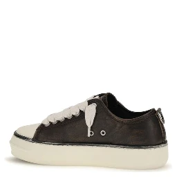 Brown Calf Leather Bos Taurus Chunky Sneakers