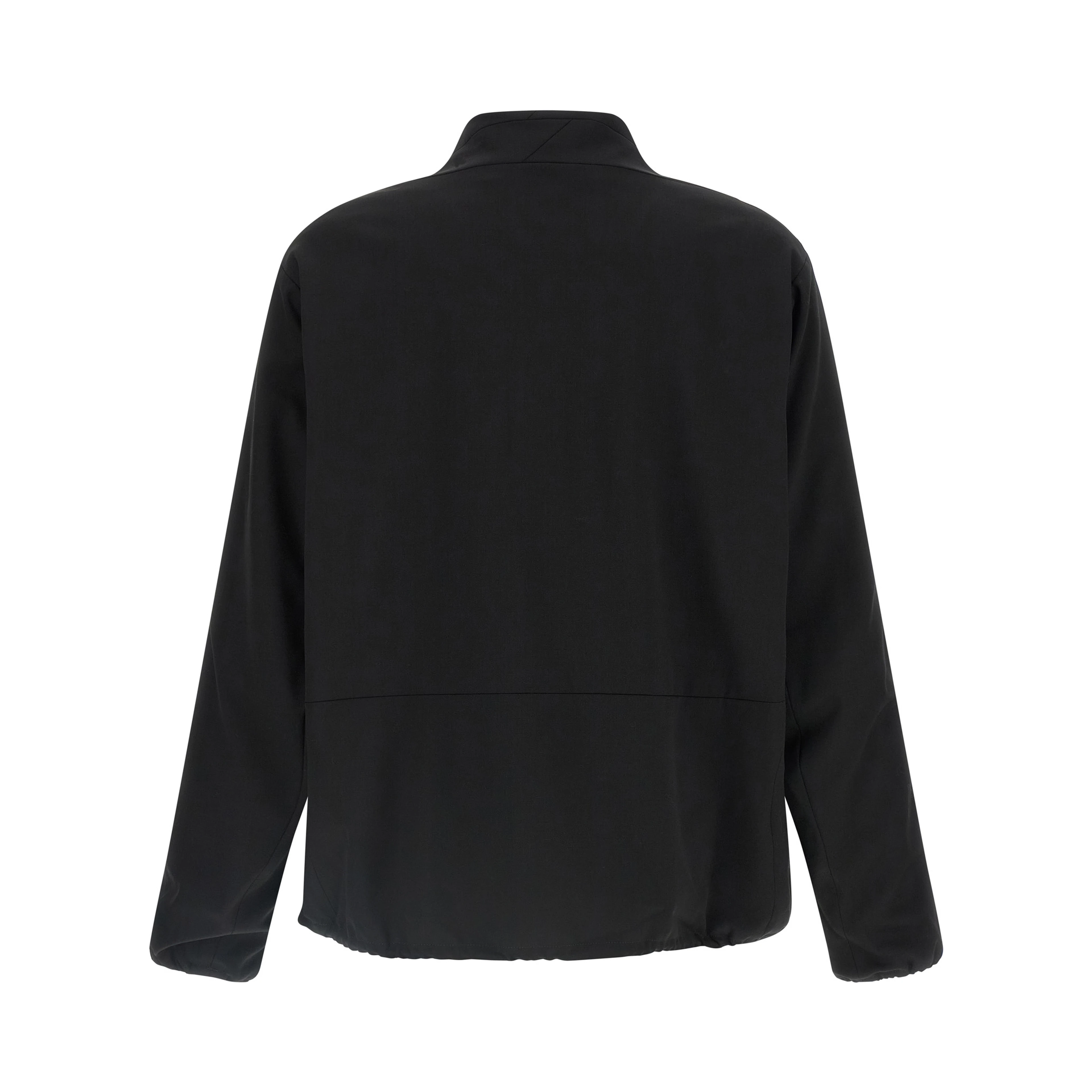 Black Virgin Wool Full-Length Jacket