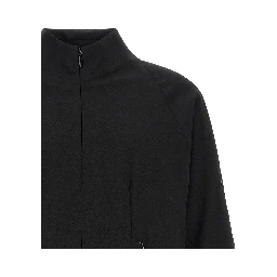 Black Virgin Wool Full-Length Jacket