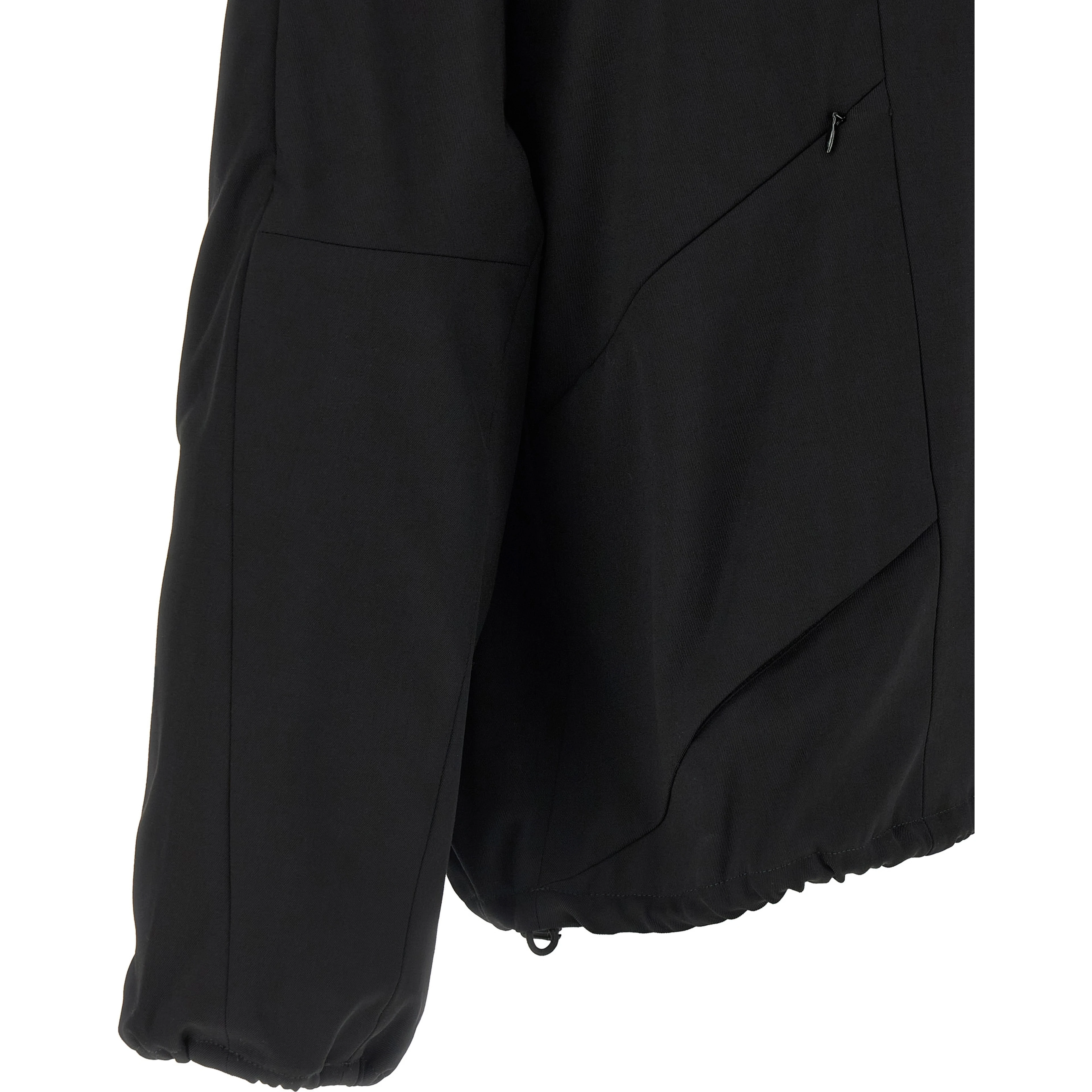 Black Virgin Wool Full-Length Jacket