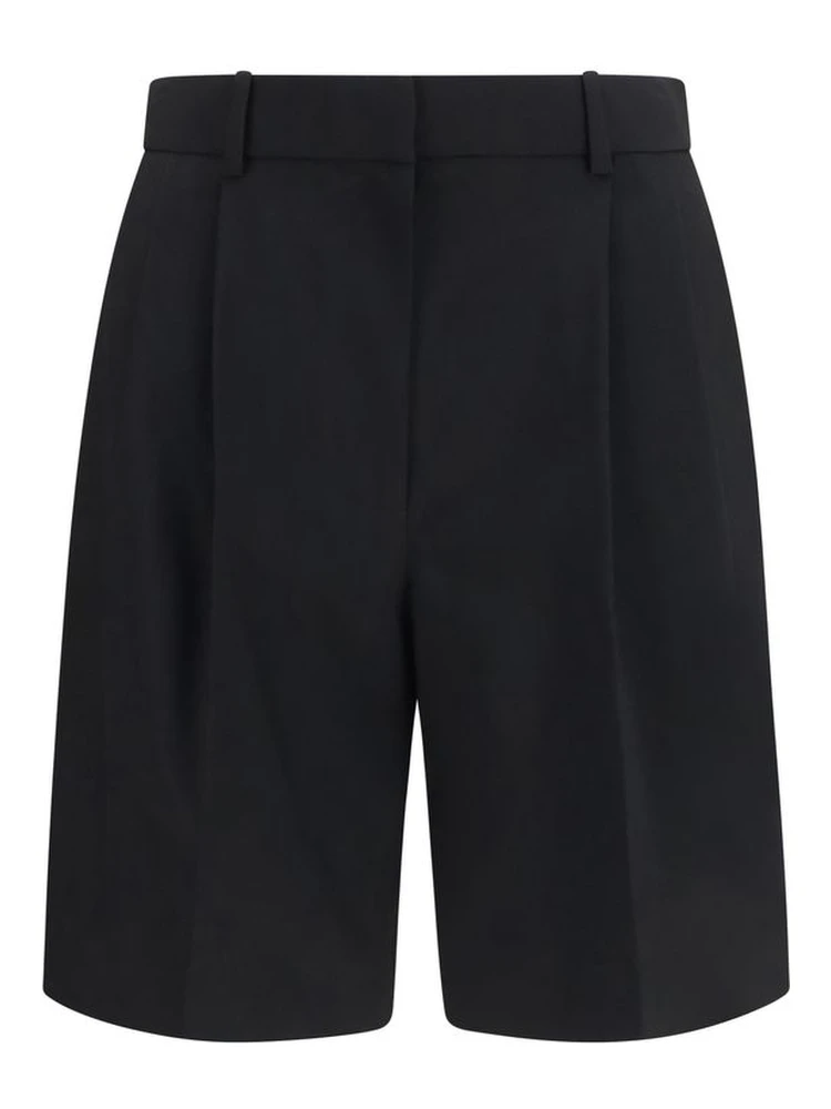 Black Wool Oves Aries Bermuda Shorts