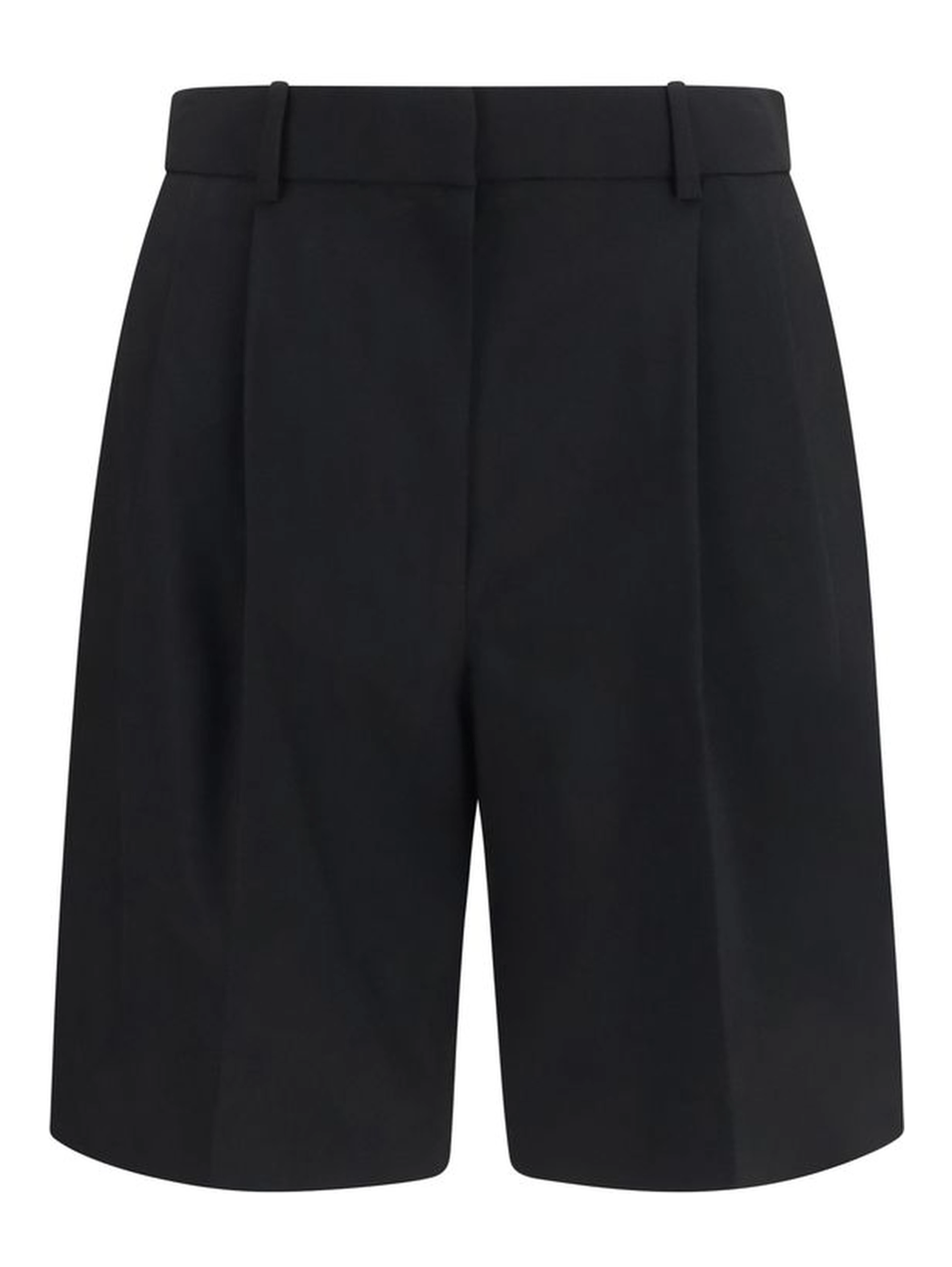 Black Wool Oves Aries Bermuda Shorts