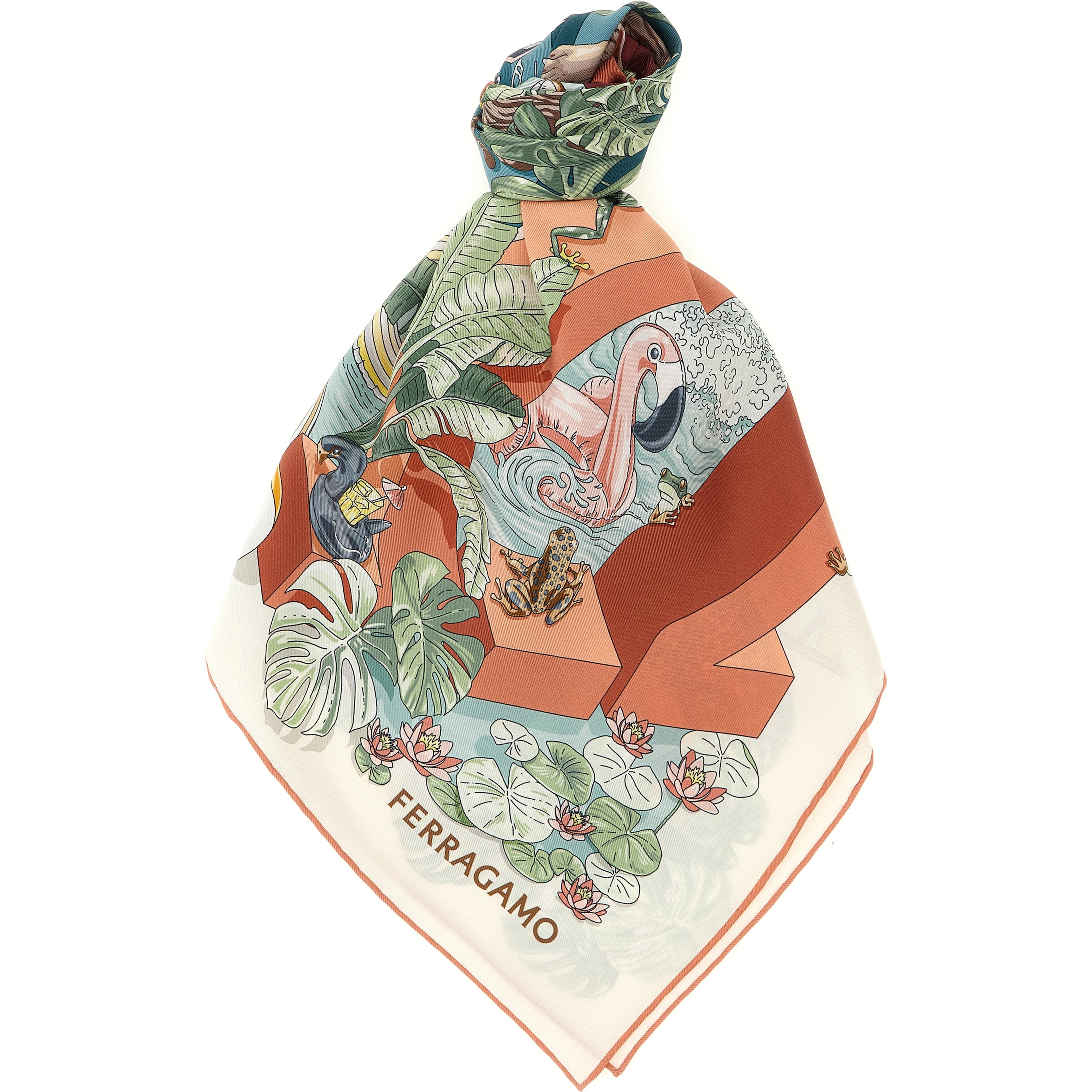 Multicolor Silk Scarf