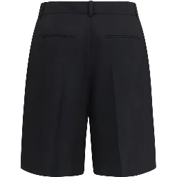Black Wool Oves Aries Bermuda Shorts