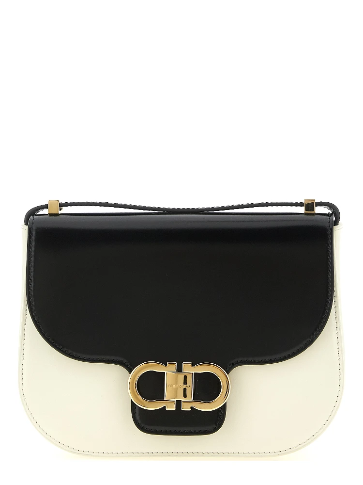 Bicolor Calfskin Crossbody Bag