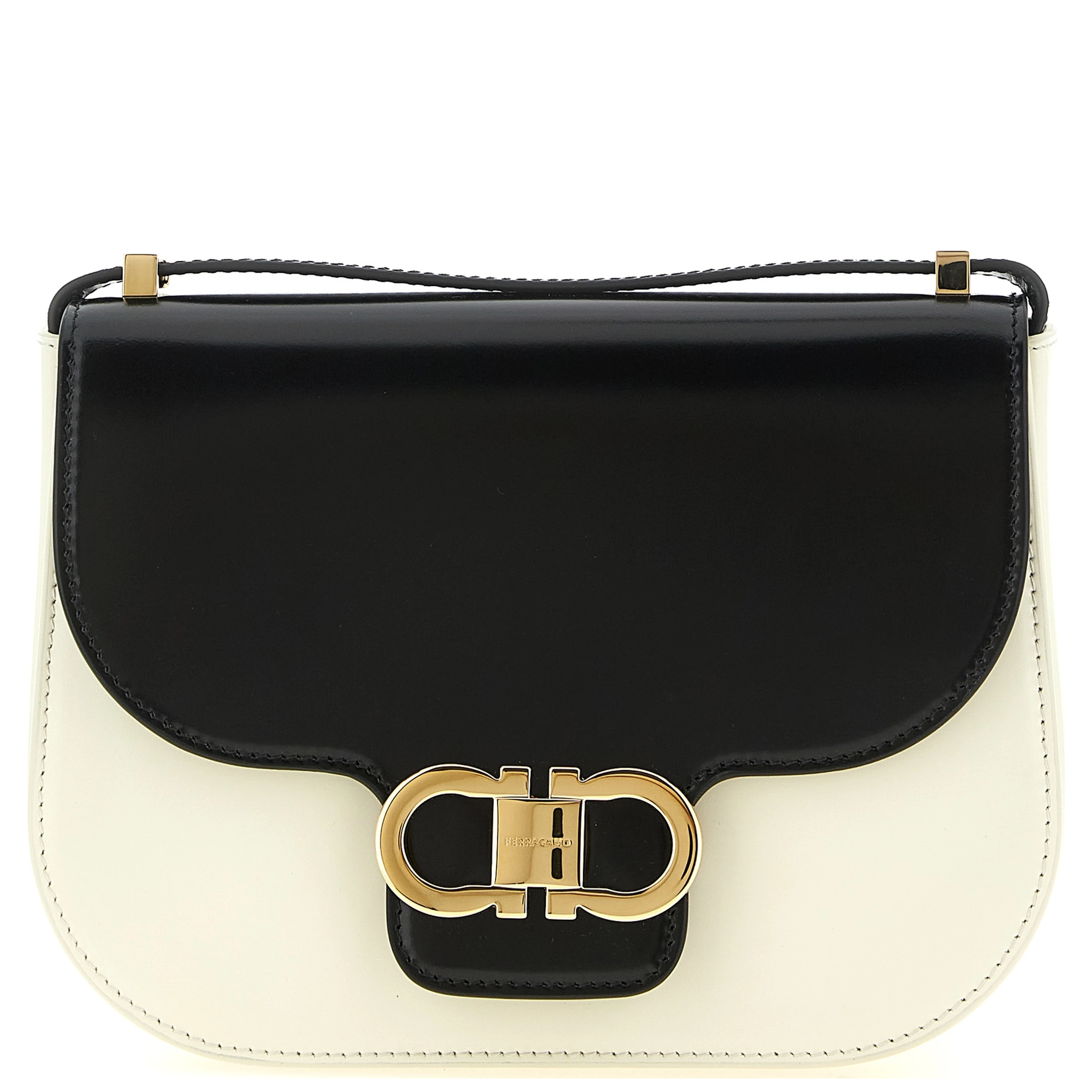 Bicolor Calfskin Crossbody Bag