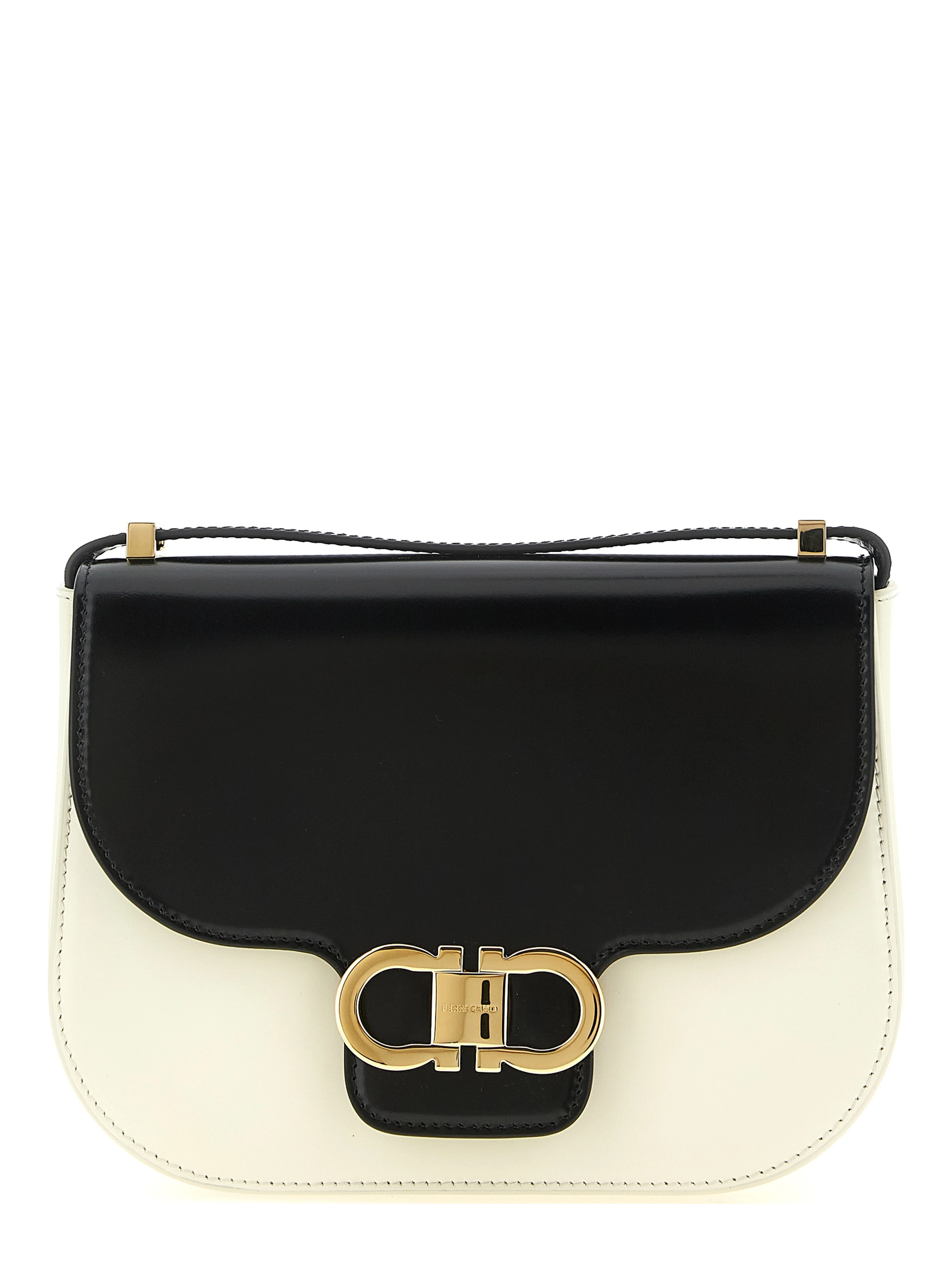 Bicolor Calfskin Crossbody Bag