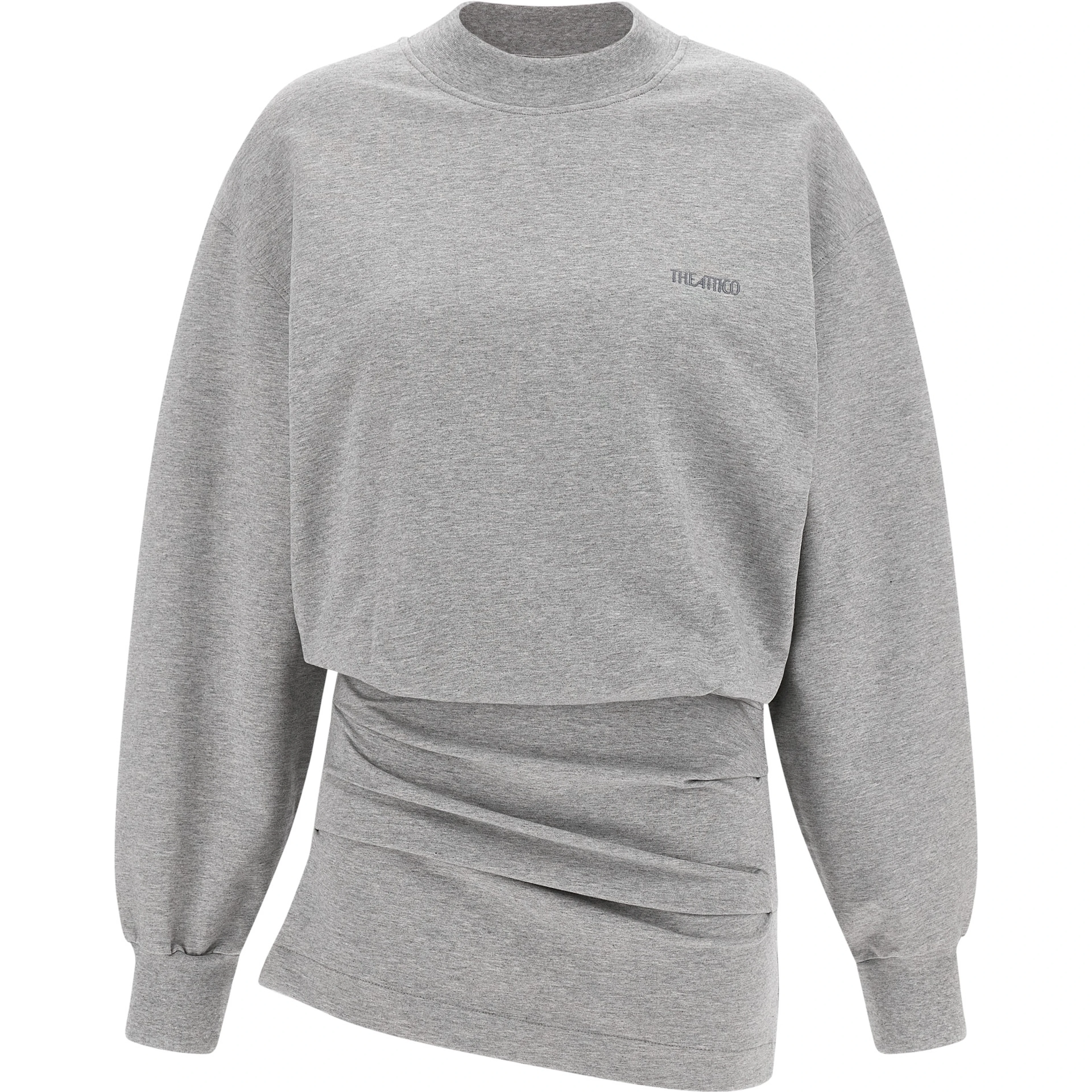 Gray Cotton Short Dress