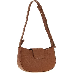 Brown Calfskin Shoulder Bag