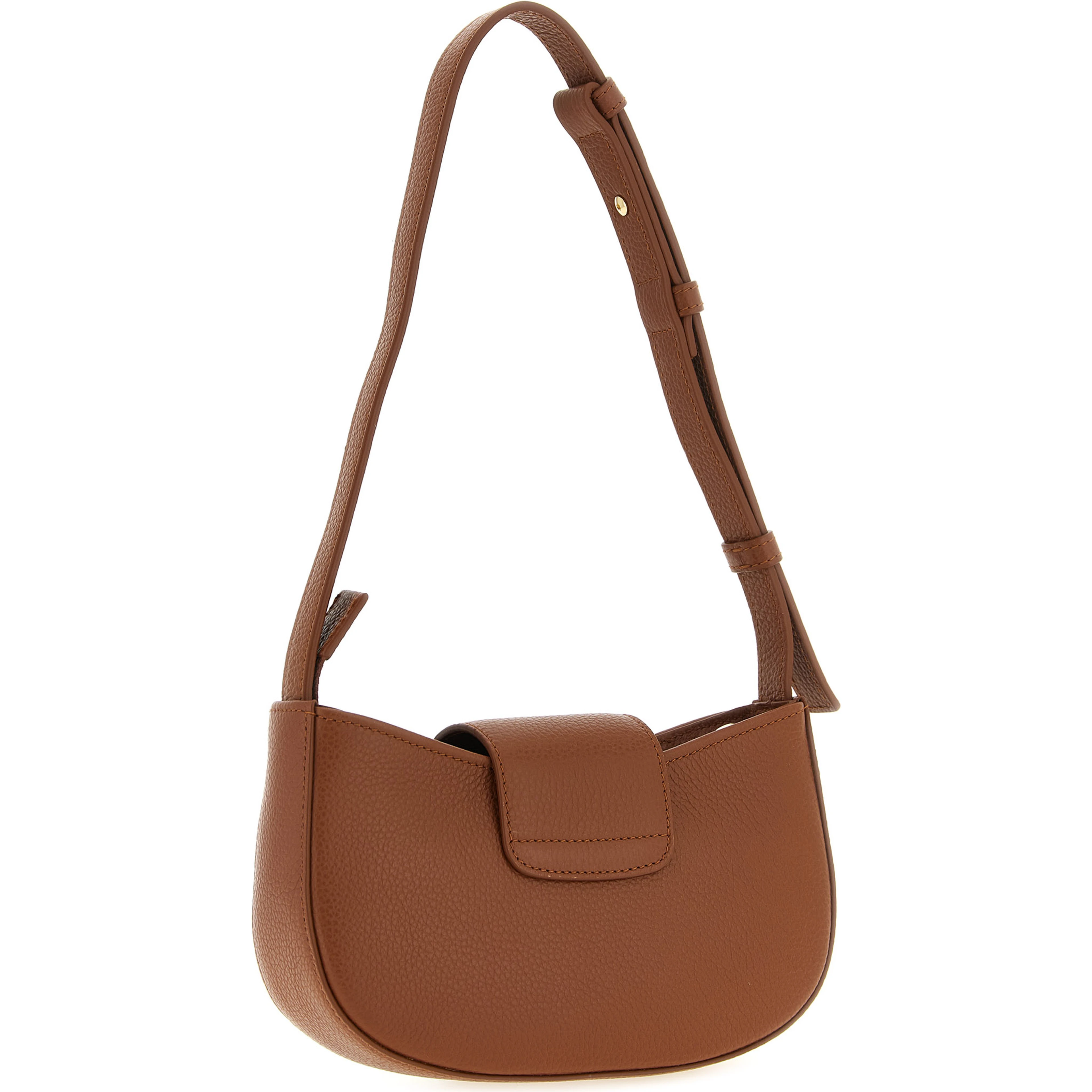 Brown Calfskin Shoulder Bag