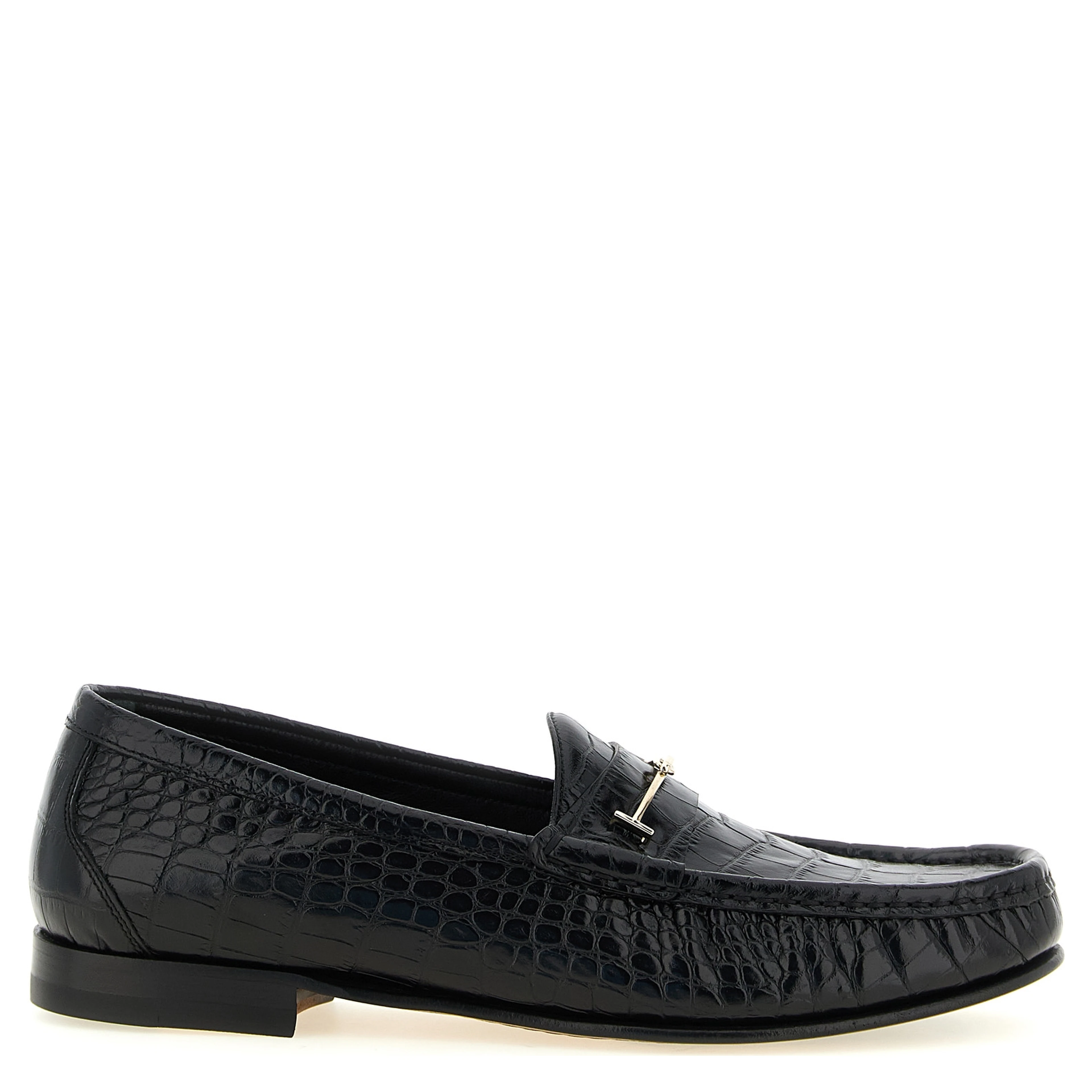 Black Calfskin Slip-On Loafers