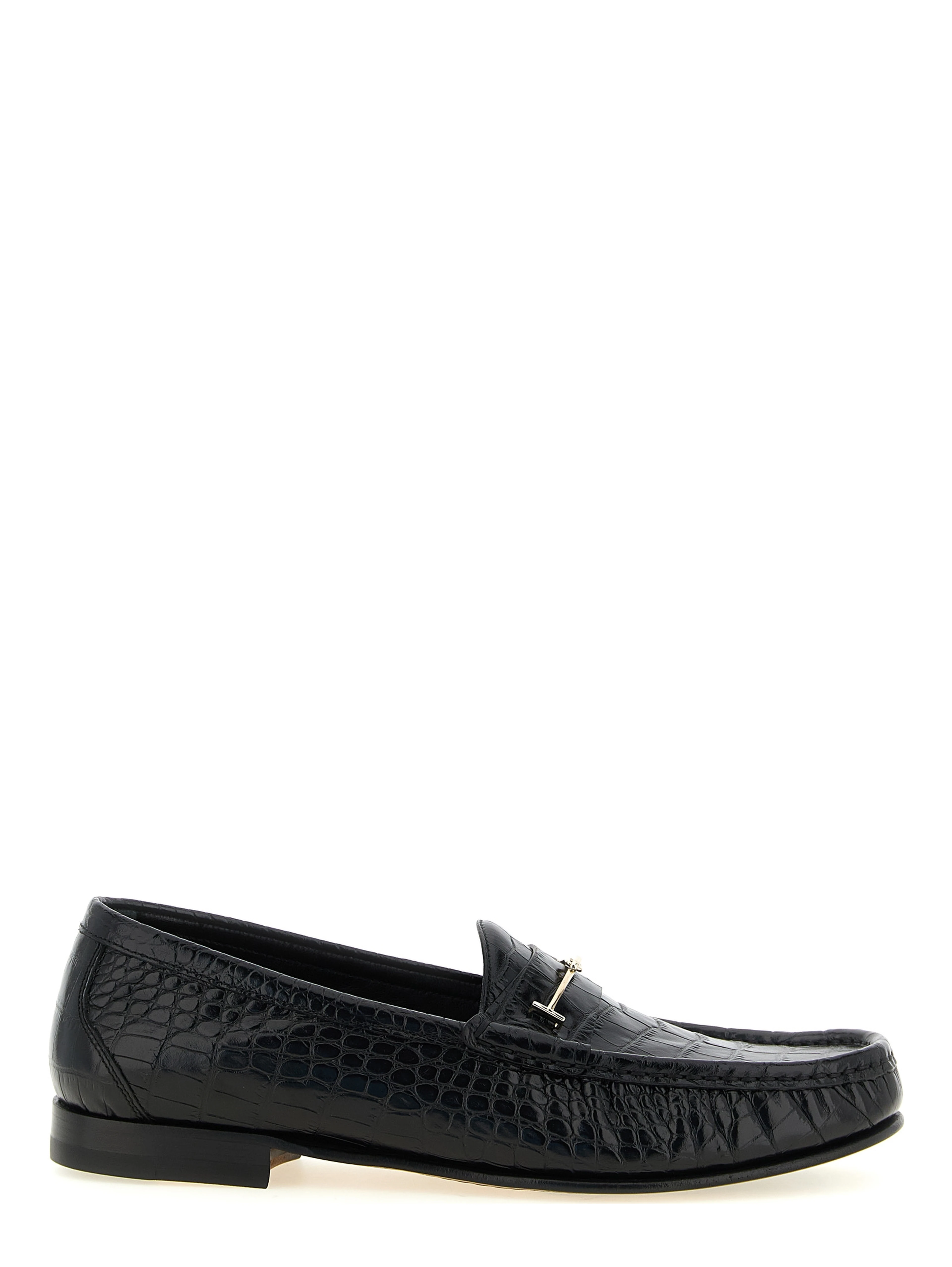 Black Calfskin Slip-On Loafers