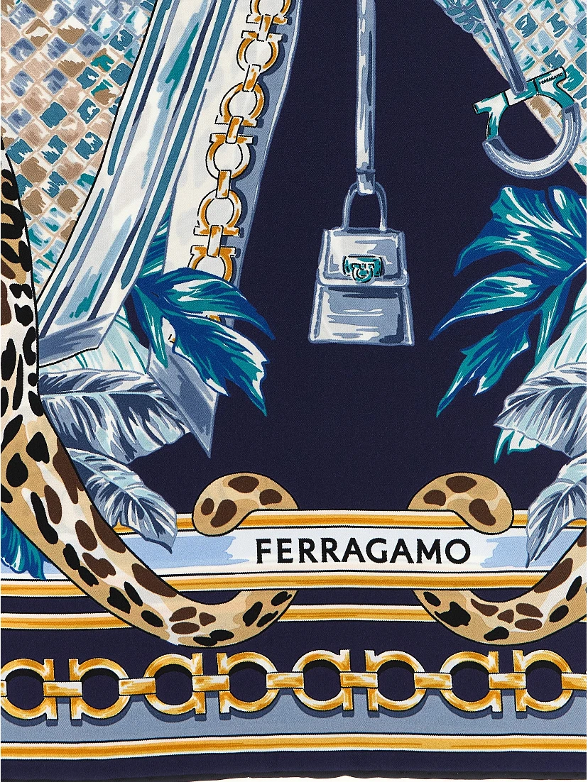 Blue Silk Foulard