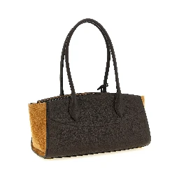 Brown Calfskin Shoulder Bag