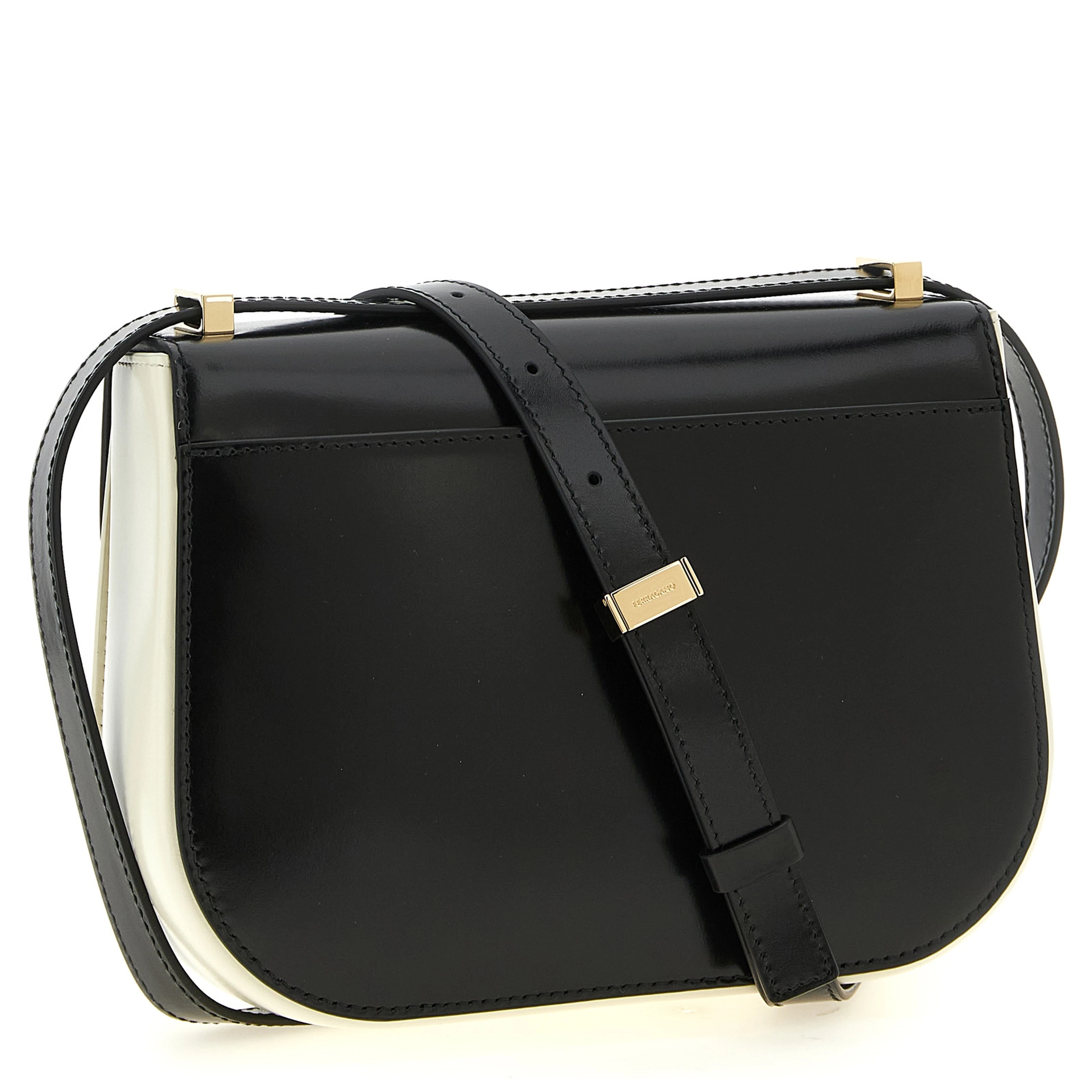 Bicolor Calfskin Crossbody Bag
