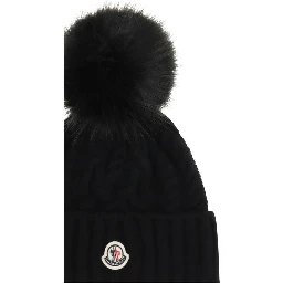Black Wool Oves Aries Beanie