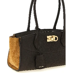 Brown Calfskin Shoulder Bag