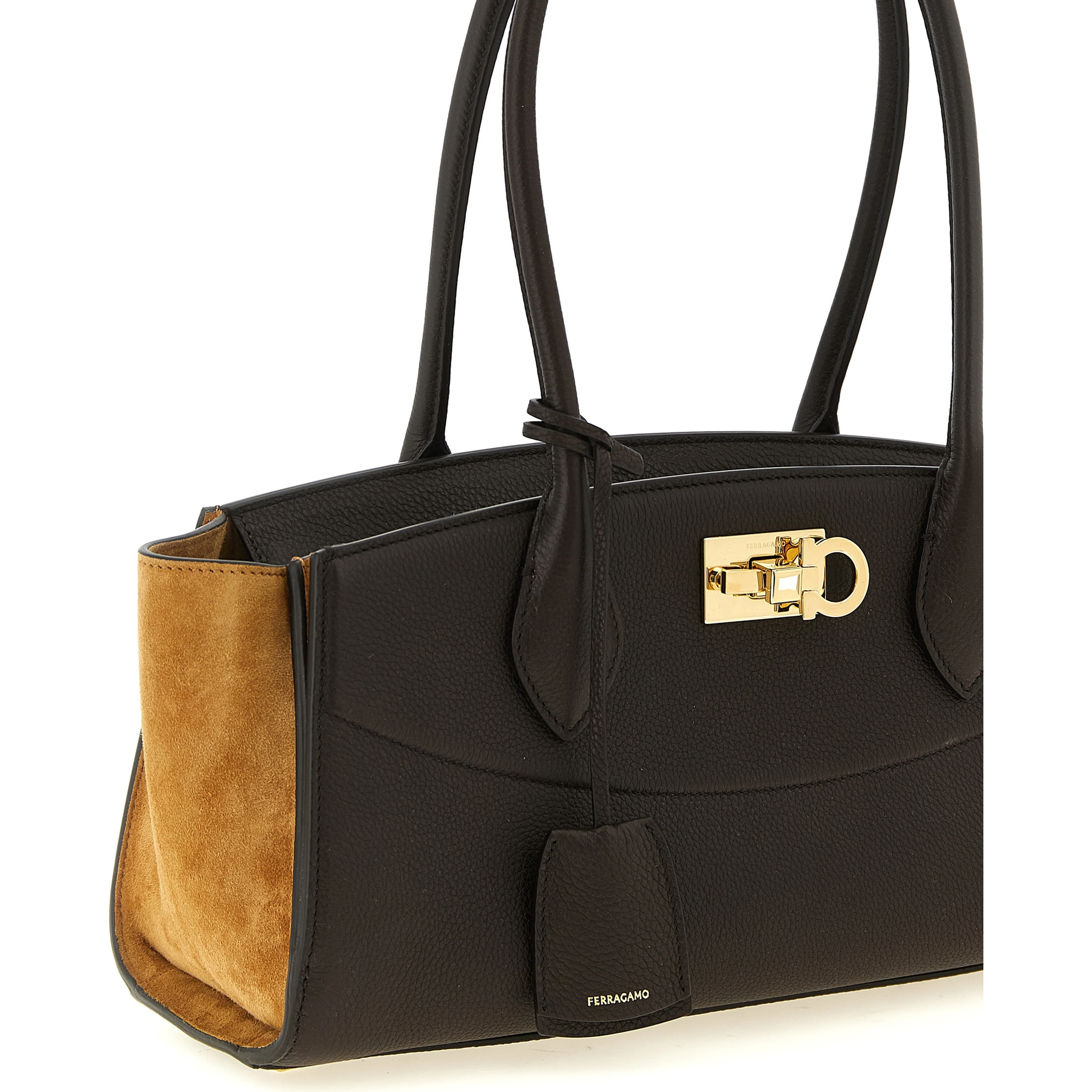 Brown Calfskin Shoulder Bag