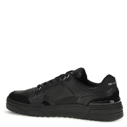 Black Polyester Low Top Sneakers