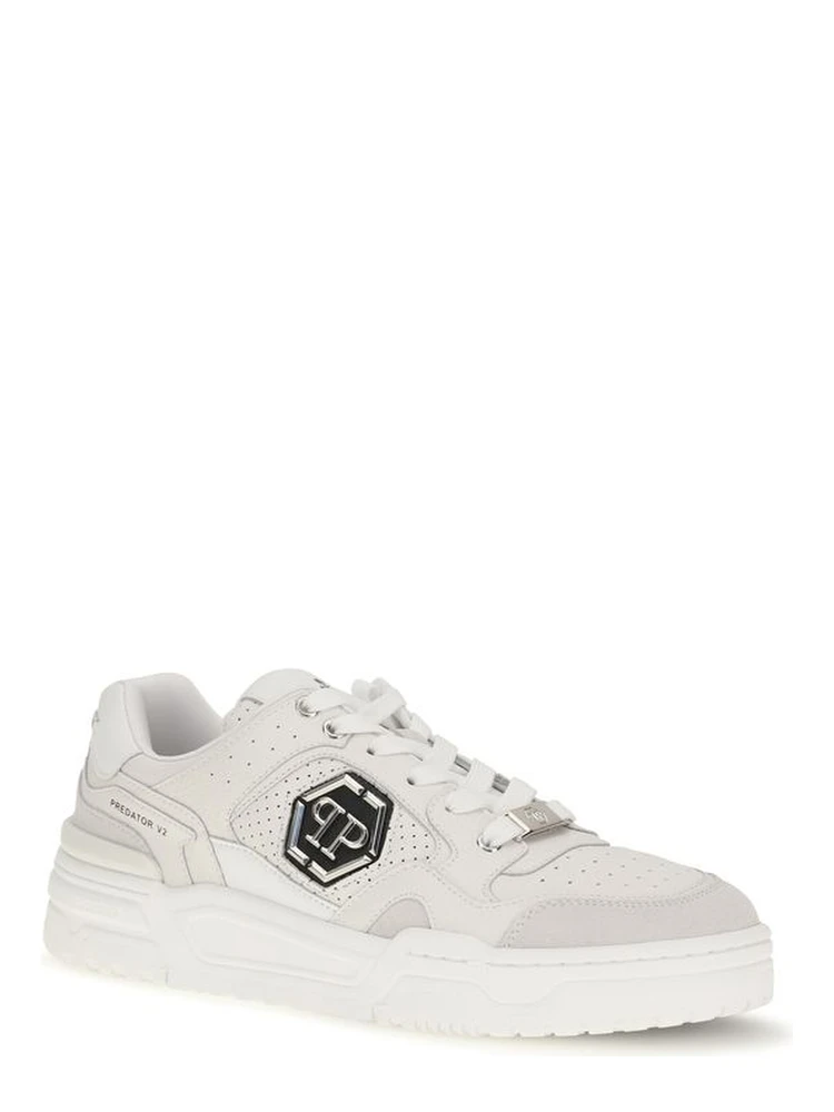 White Polyester Low Top Sneakers alternative
