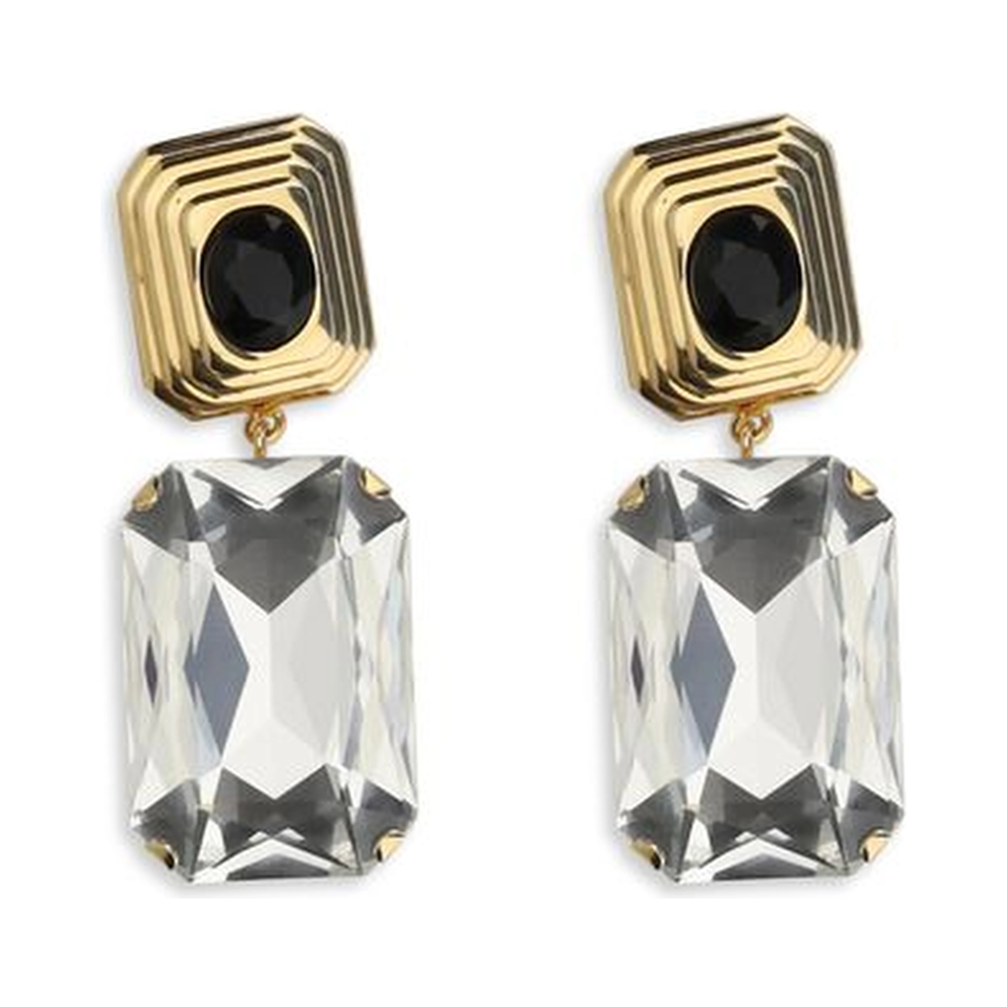 Gold Glass Earrings