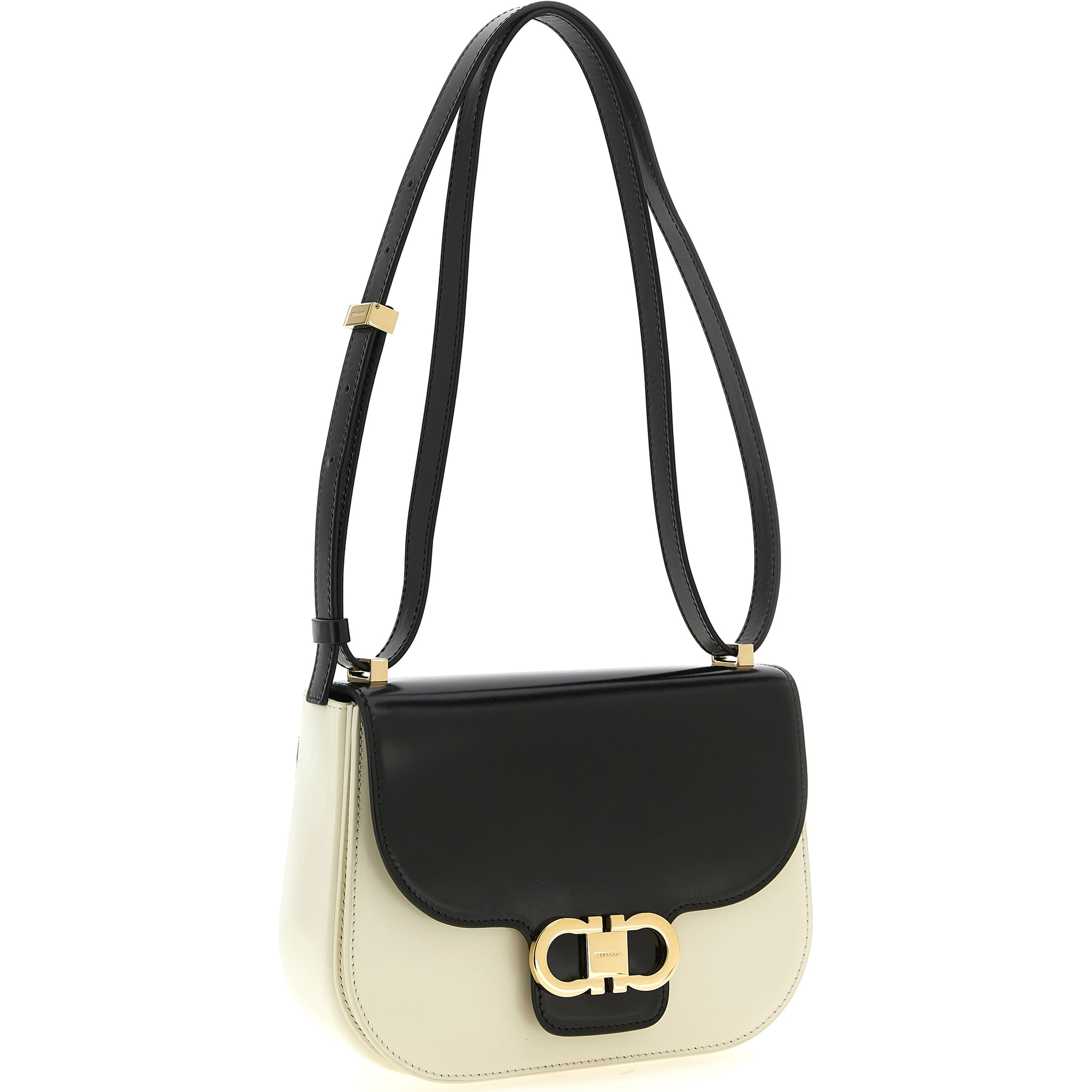 Bicolor Calfskin Crossbody Bag