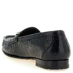 Black Calfskin Slip-On Loafers