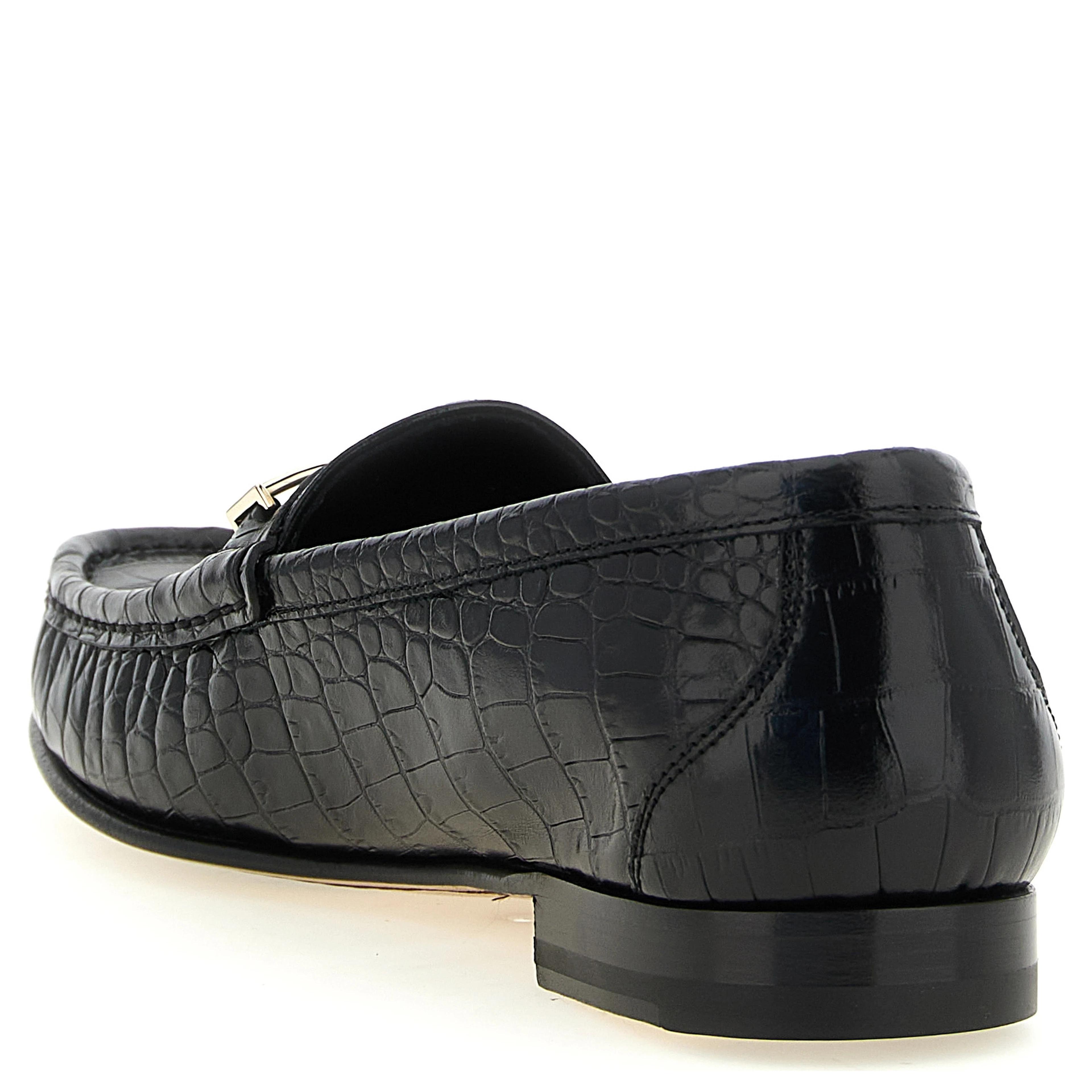 Black Calfskin Slip-On Loafers
