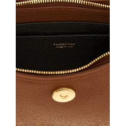 Brown Calfskin Shoulder Bag