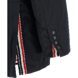 Blue Polyester Biker Jacket