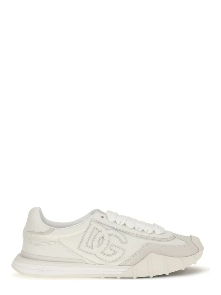 White Calf Leather Bos Taurus Athletic Sneakers