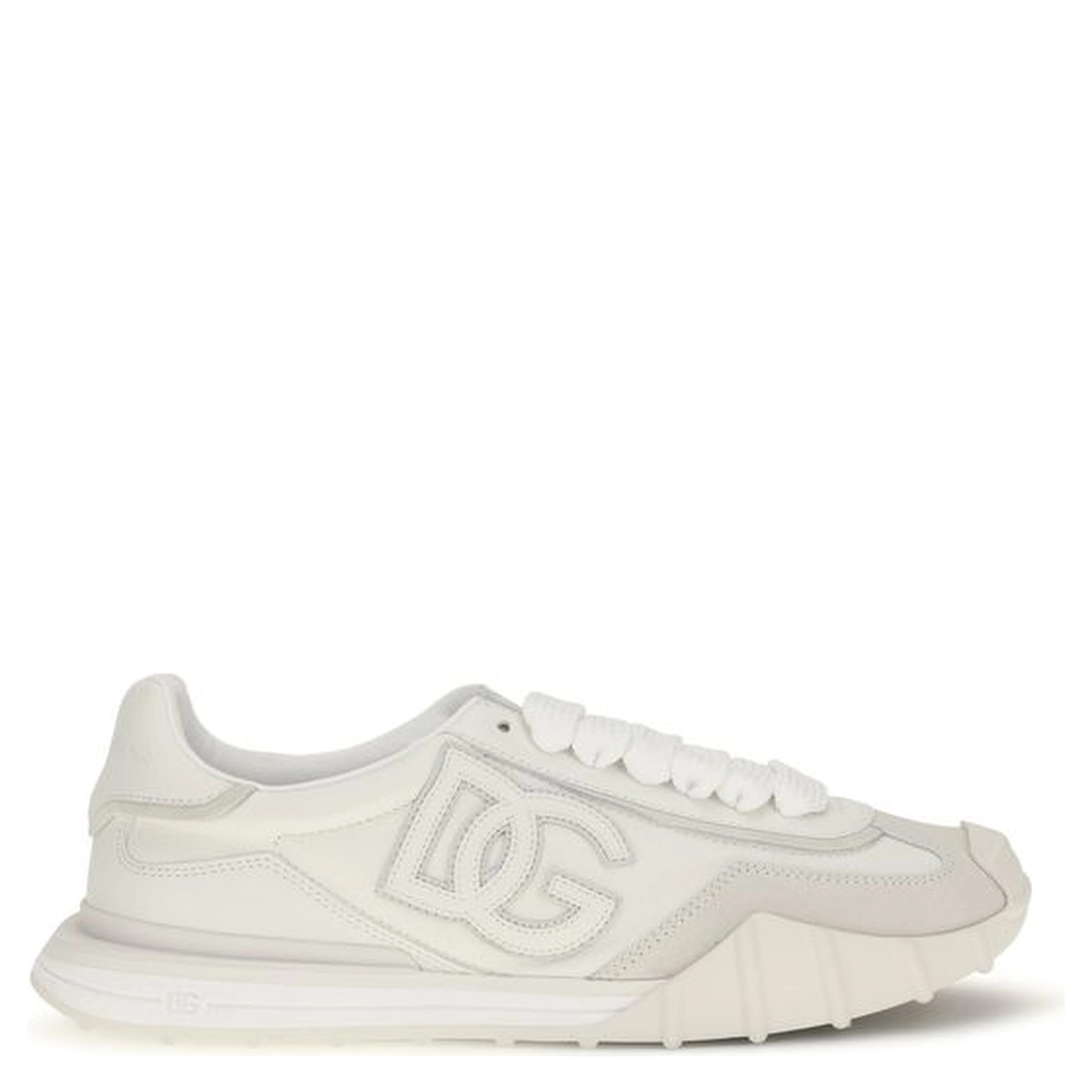 White Calf Leather Bos Taurus Athletic Sneakers
