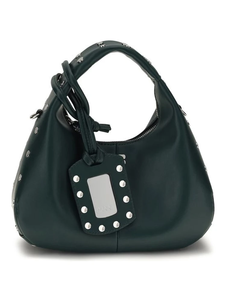 Bicolor Recycled Leather Shoulder Bag