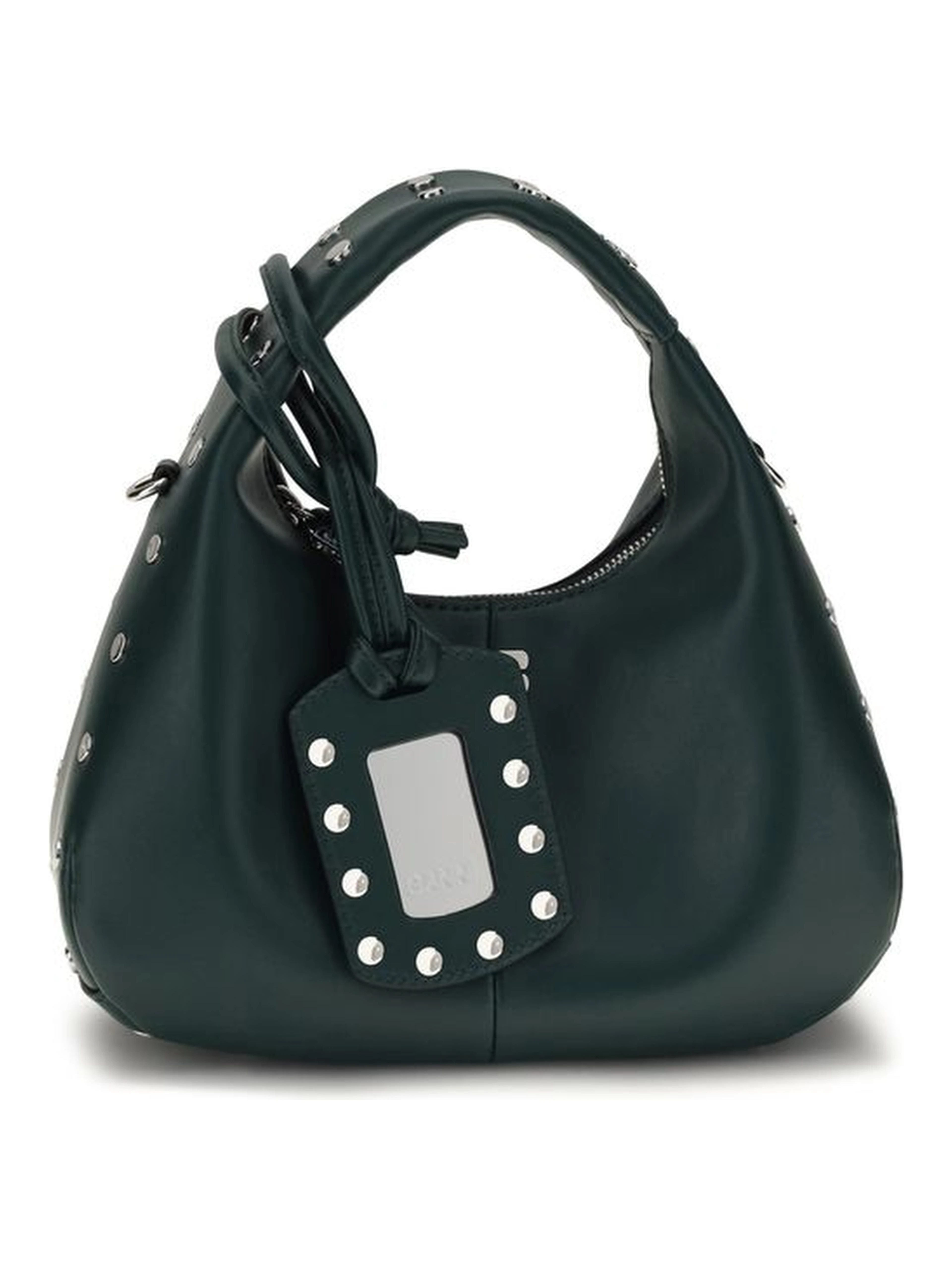 Bicolor Recycled Leather Shoulder Bag