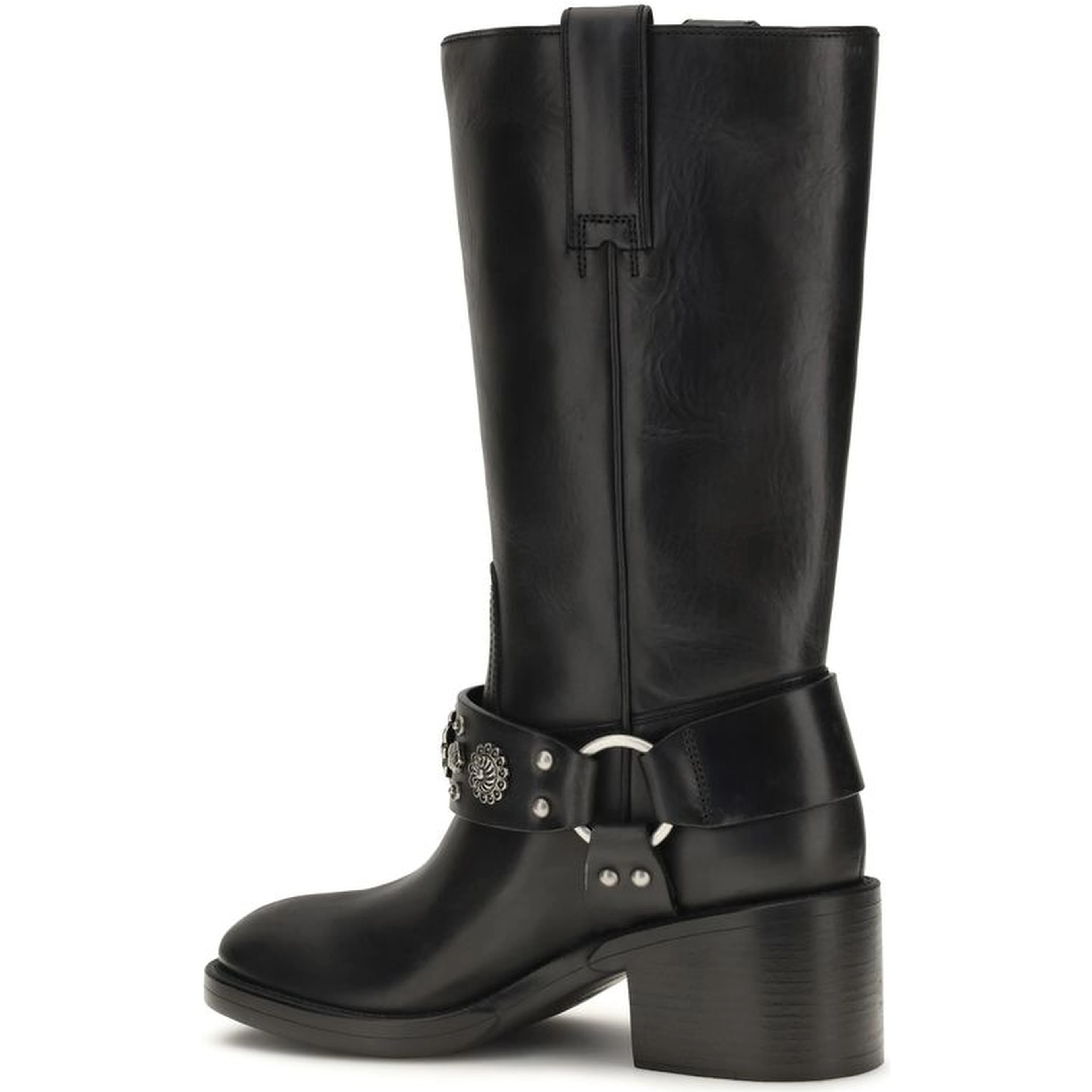 Black Calf Leather Bos Taurus Flat Boots