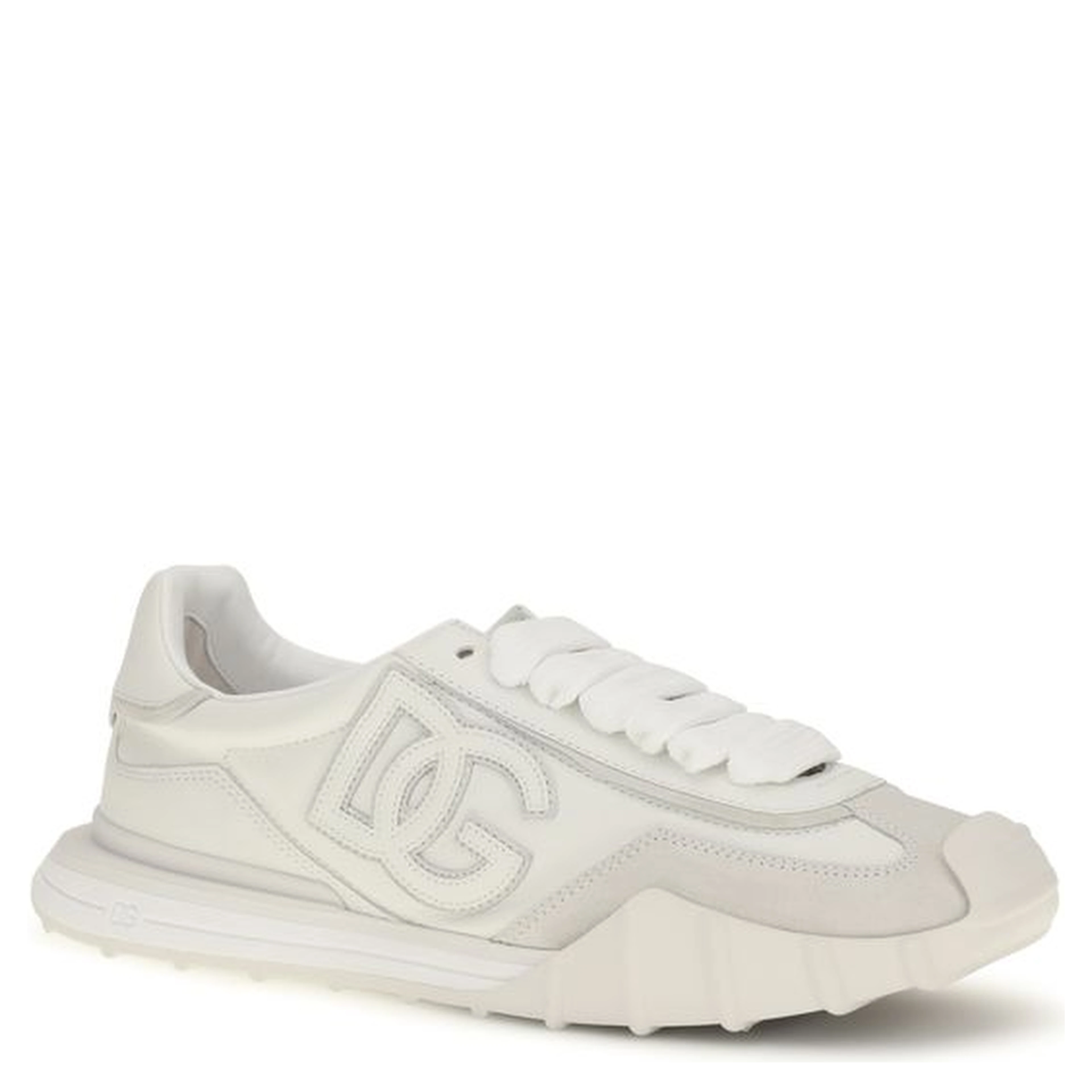 White Calf Leather Bos Taurus Athletic Sneakers