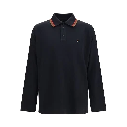 Black Cotton Polo Shirt
