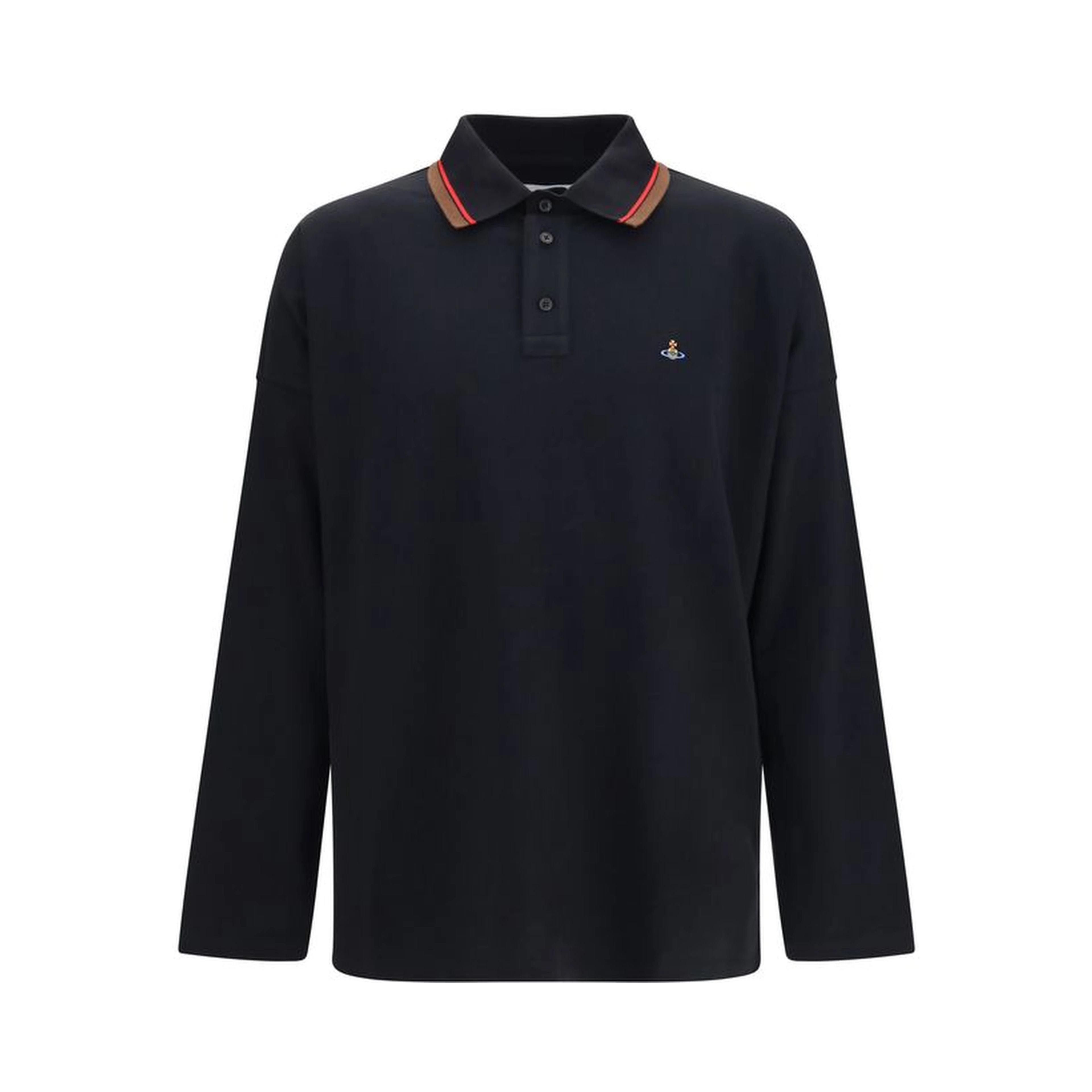 Black Cotton Polo Shirt