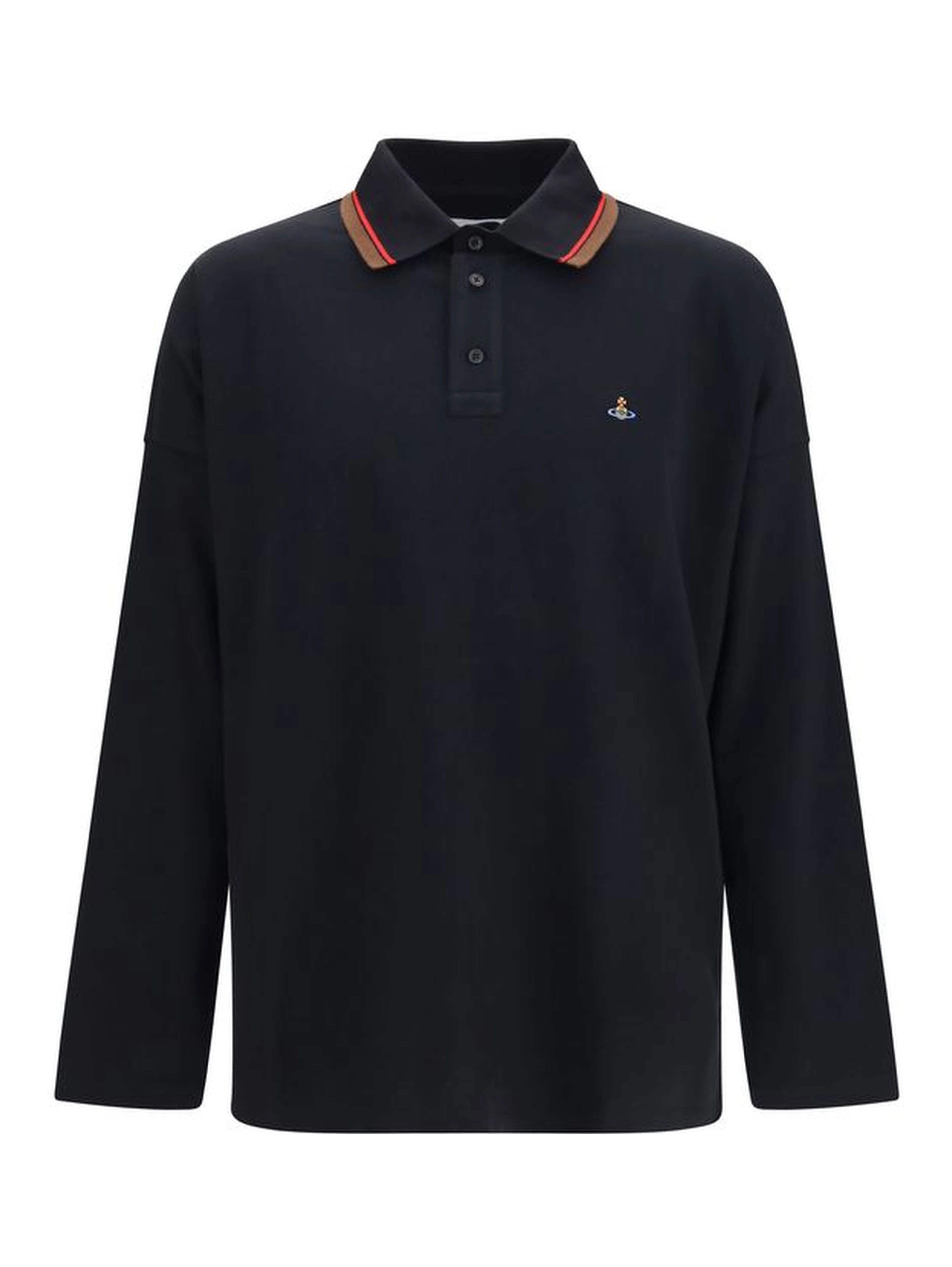 Black Cotton Polo Shirt