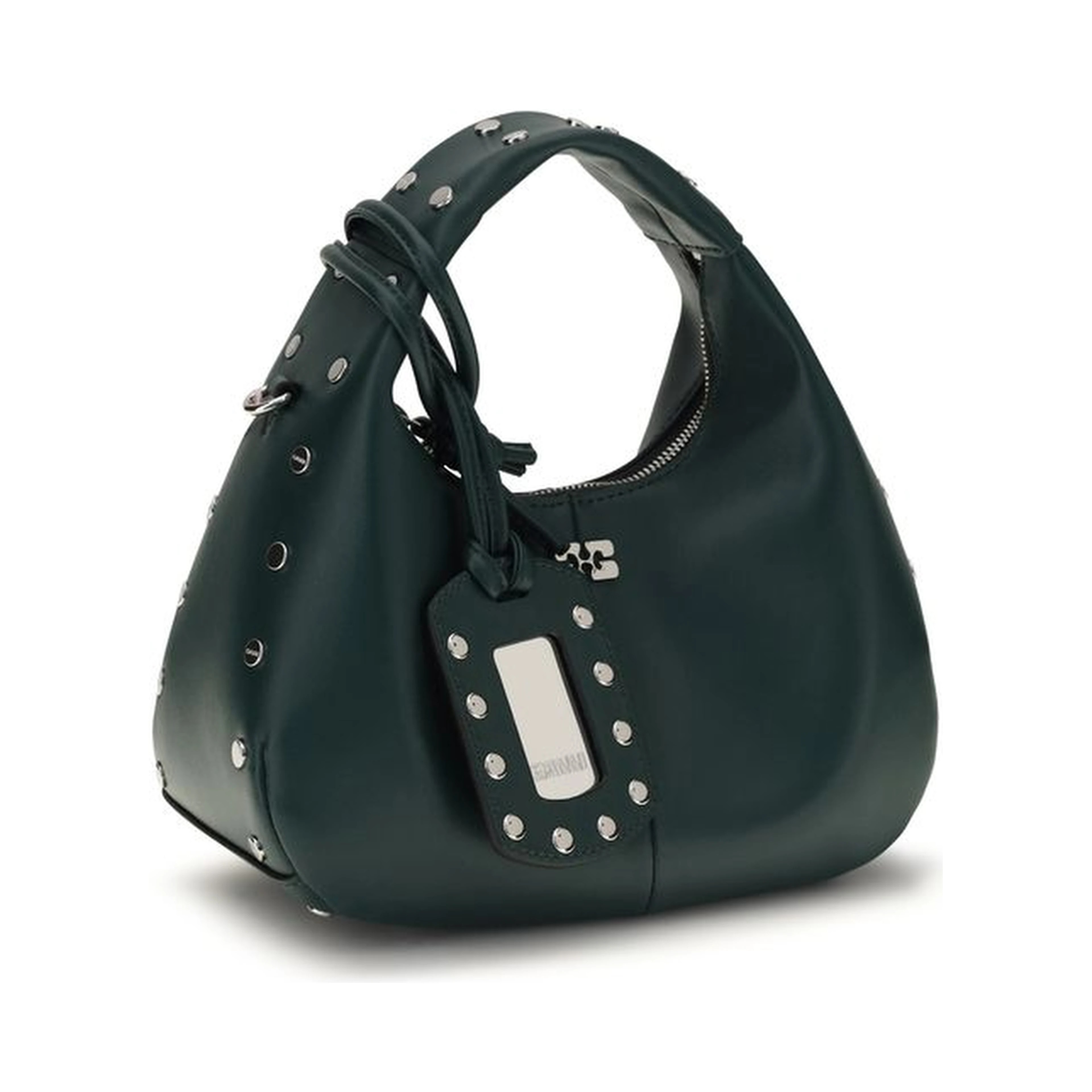 Bicolor Recycled Leather Shoulder Bag