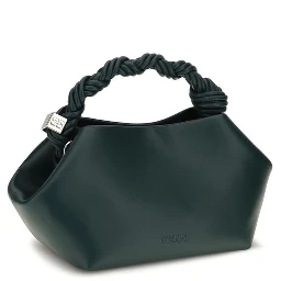 Bicolor Recycled Leather Shoulder Bag
