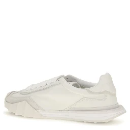White Calf Leather Bos Taurus Athletic Sneakers