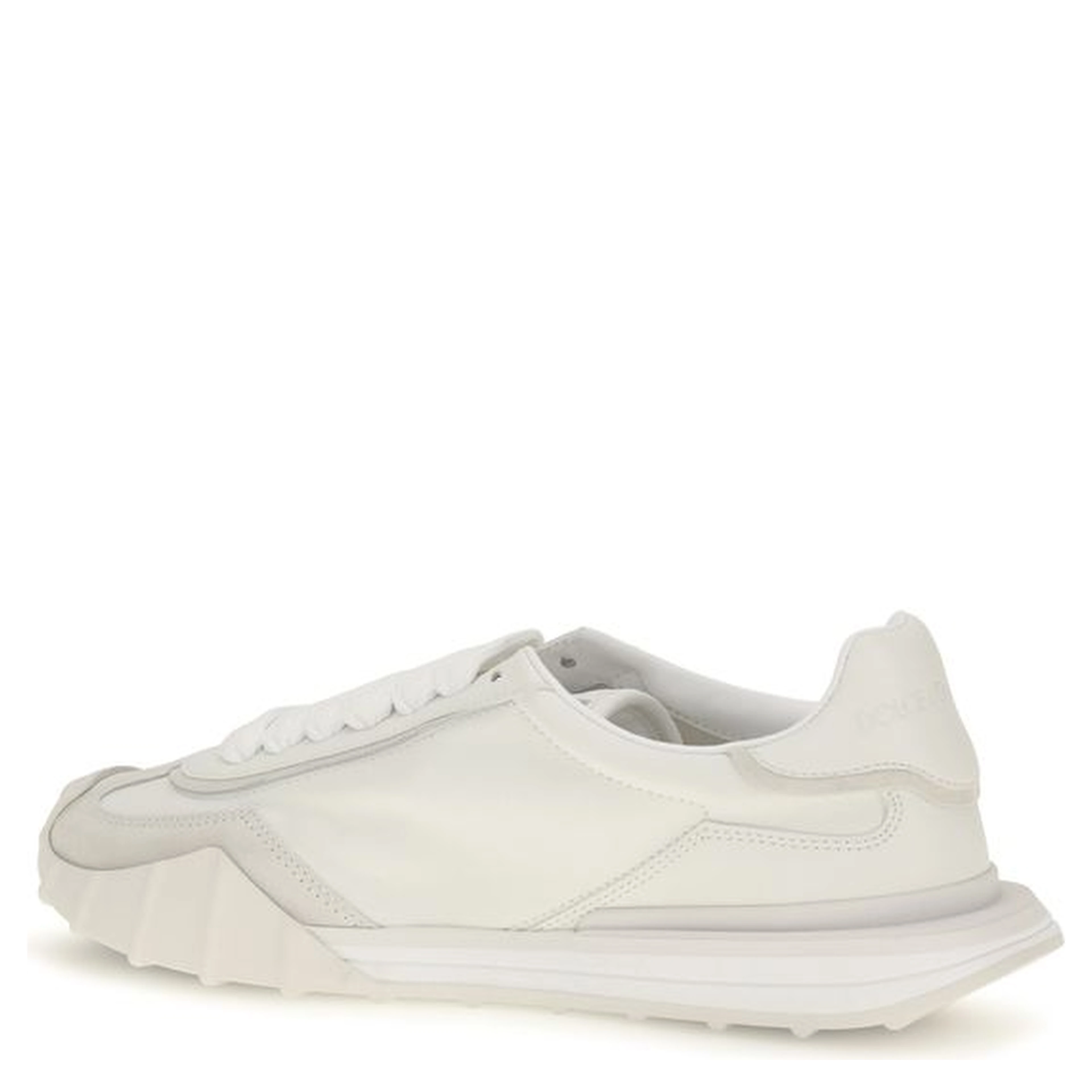 White Calf Leather Bos Taurus Athletic Sneakers