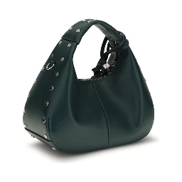 Bicolor Recycled Leather Shoulder Bag