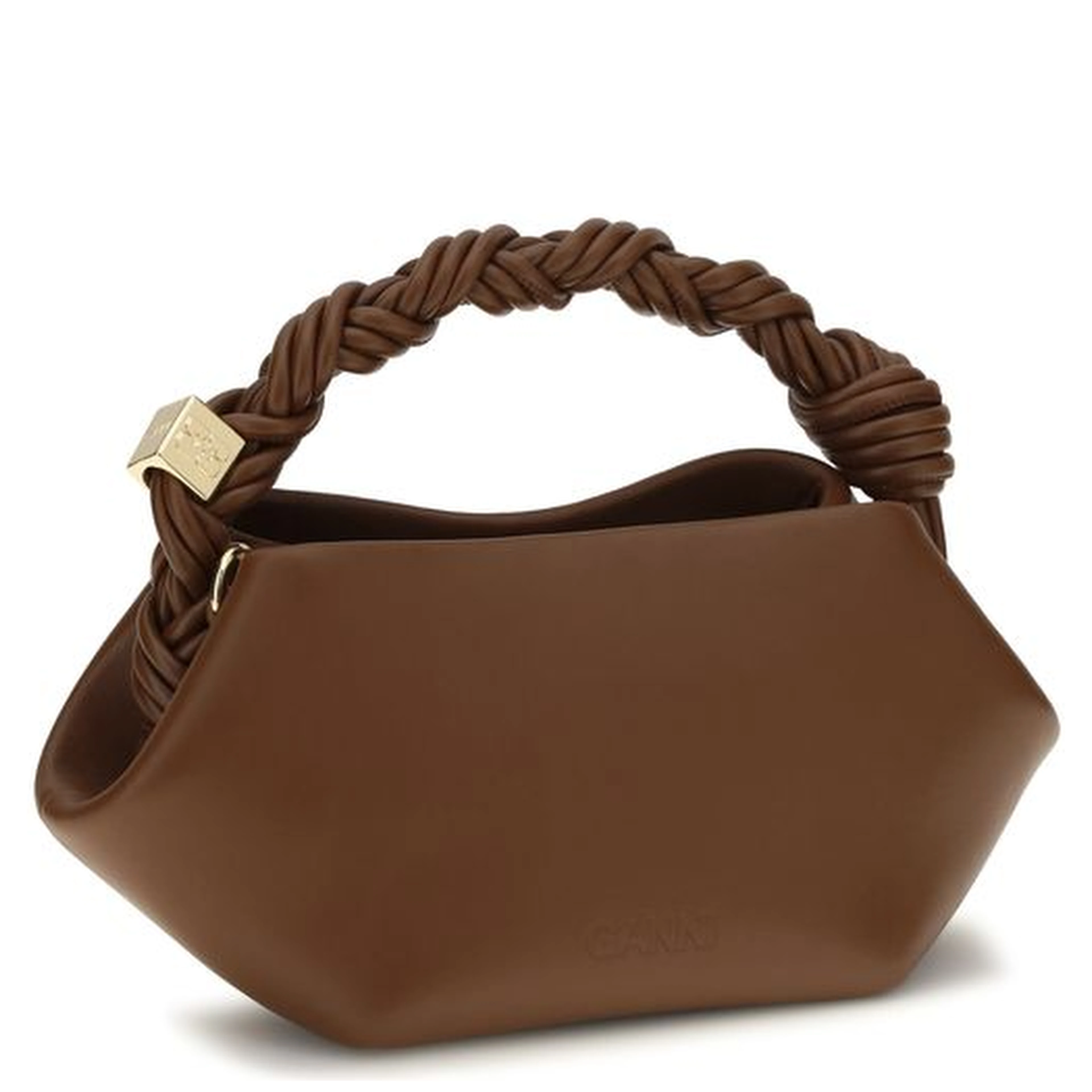 Brown Recycled Leather Shoulder Bag