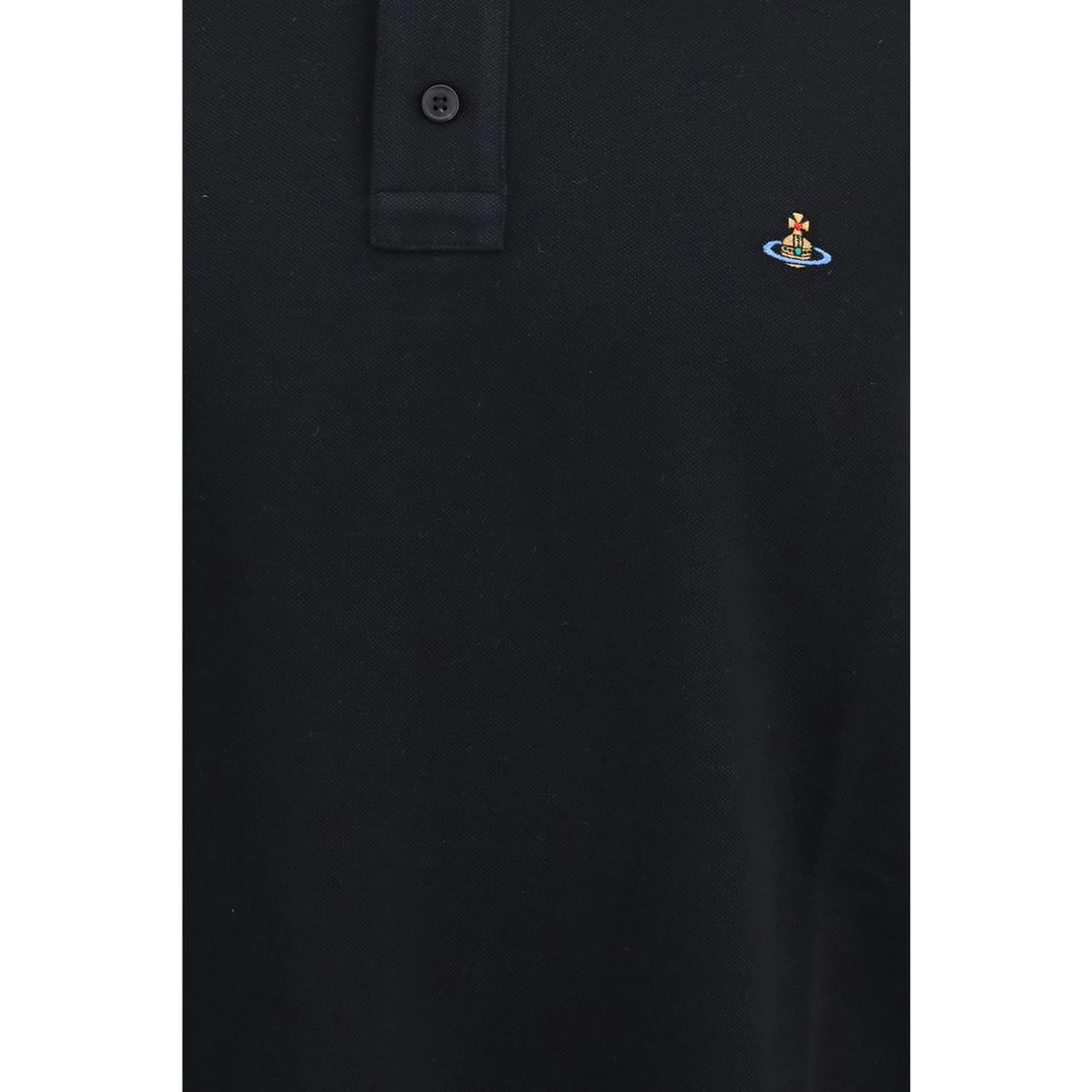 Black Cotton Polo Shirt