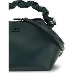Bicolor Recycled Leather Shoulder Bag
