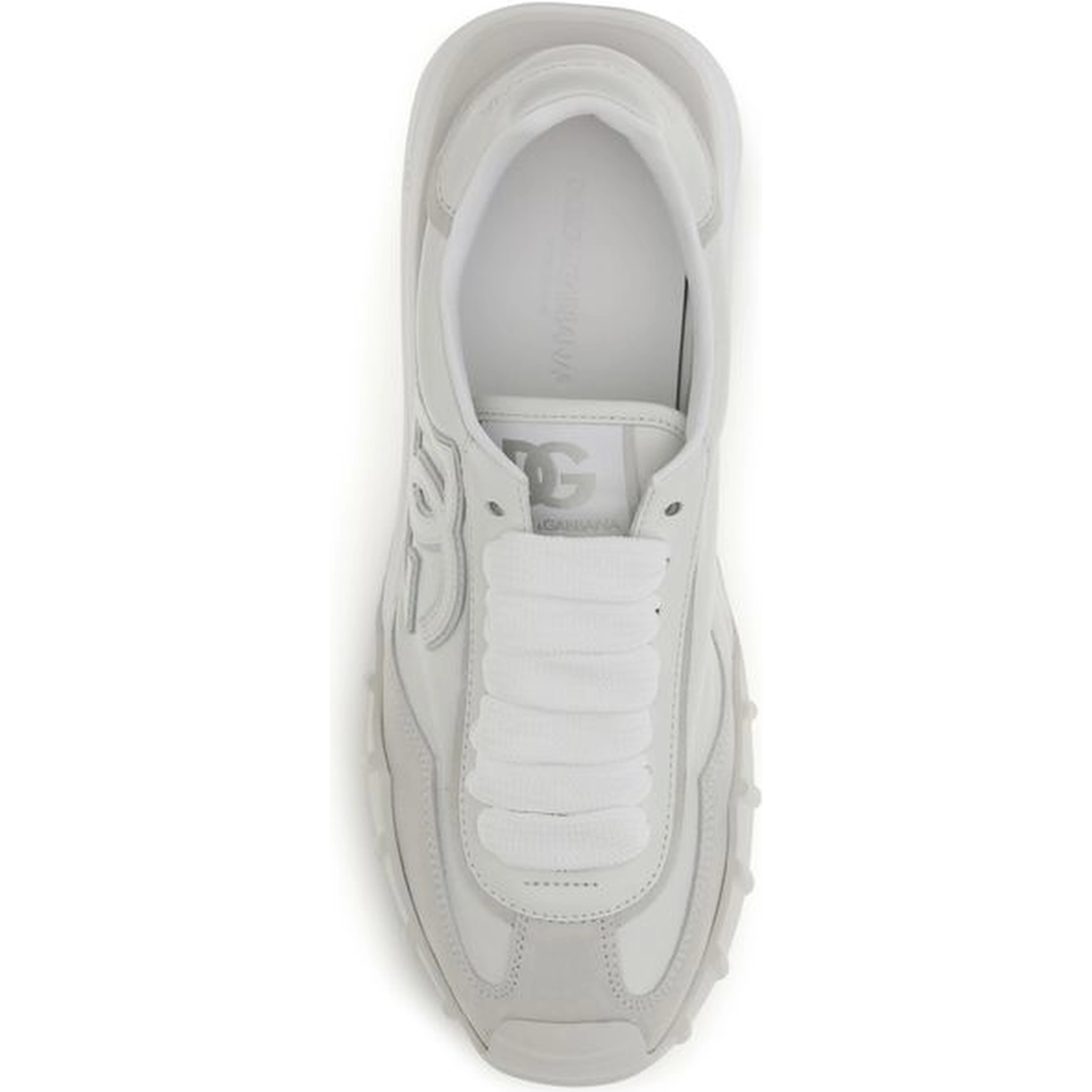White Calf Leather Bos Taurus Athletic Sneakers