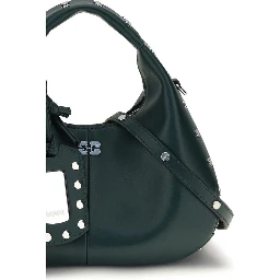 Bicolor Recycled Leather Shoulder Bag