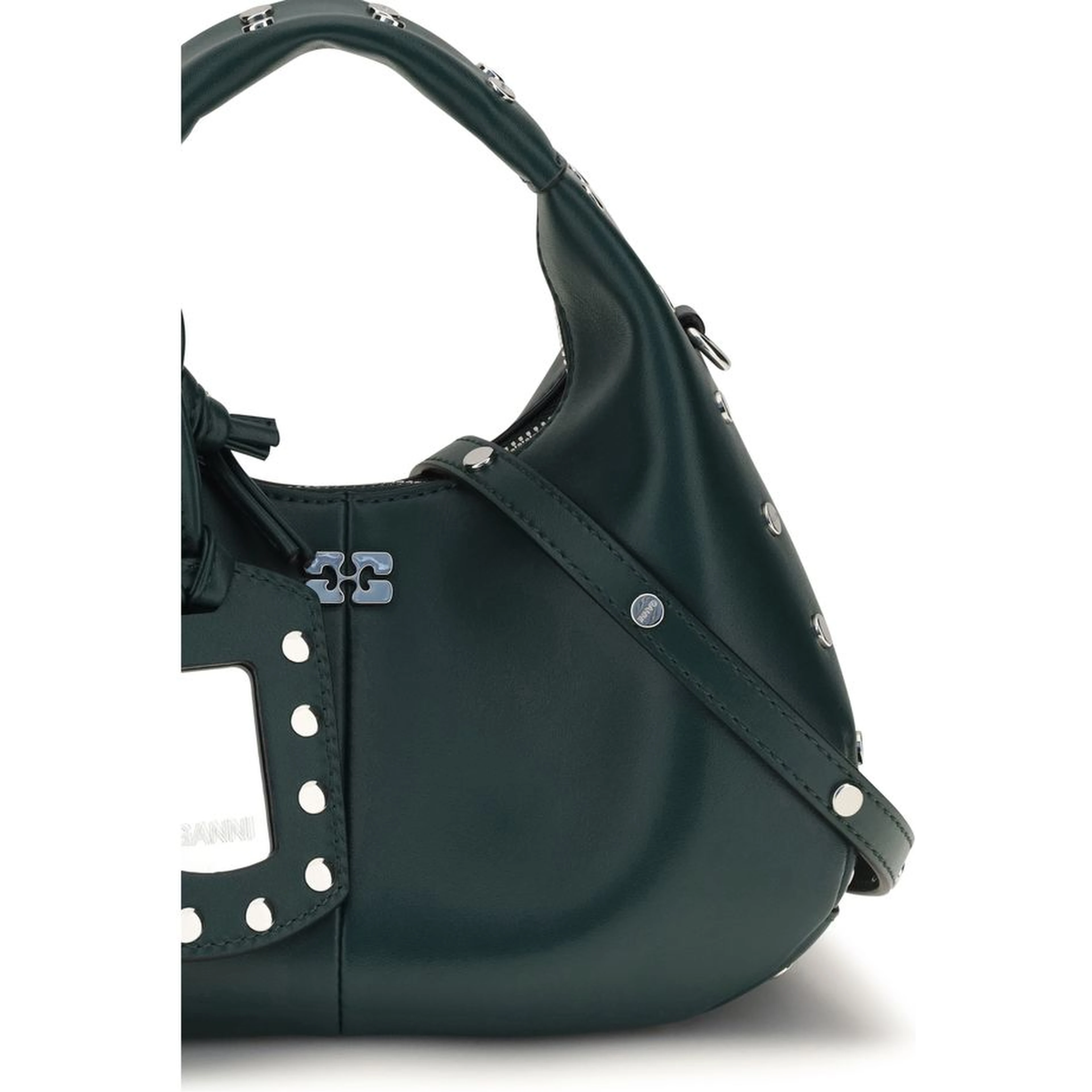 Bicolor Recycled Leather Shoulder Bag